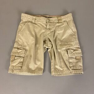 Dickies Mens Relaxed Fit Cargo Shorts Size 32 Beige Cotton Casual Everyday